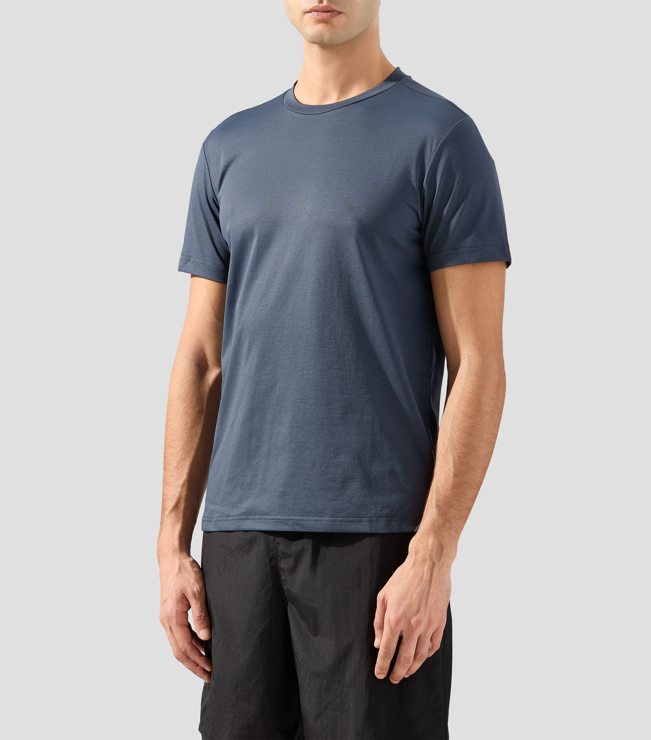 Playera para entrenamiento cuello redondo manga corta estampada Hombre